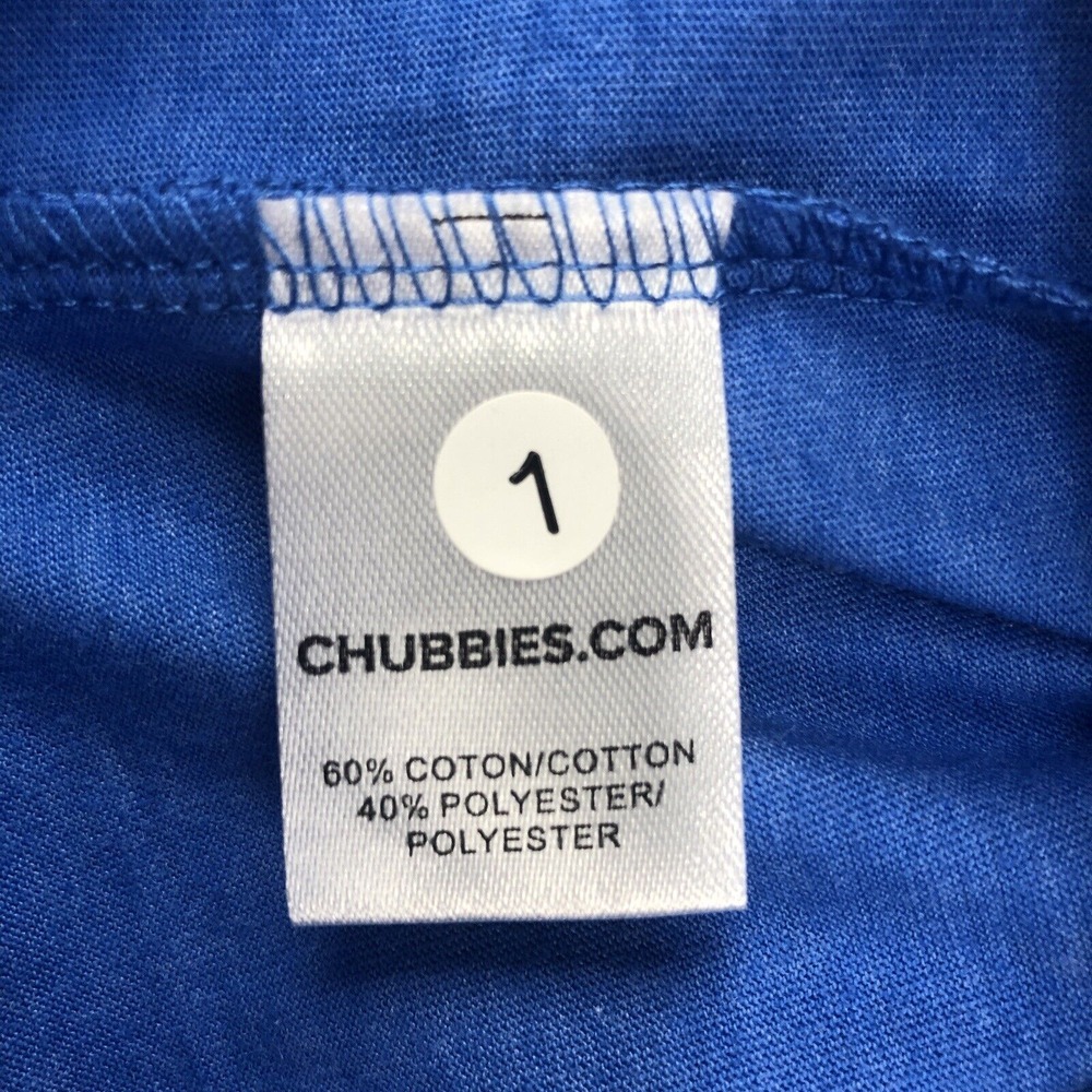 New Men's Chubbies The Relaxer Short Sleeve Blue XL T-Shirt NWT - Picture 10 of 12